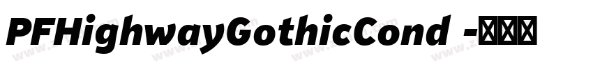 PFHighwayGothicCond 字体转换